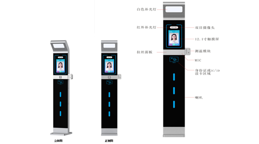 人臉識別測溫門崗機(jī)